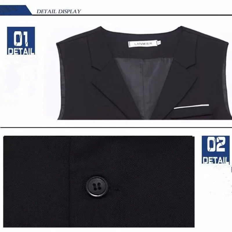 Men's Slim Fit Dress Vest 7XL - High Quality Suit Waistcoat, Sleeveless Formal Business Jacket for Casual Wear