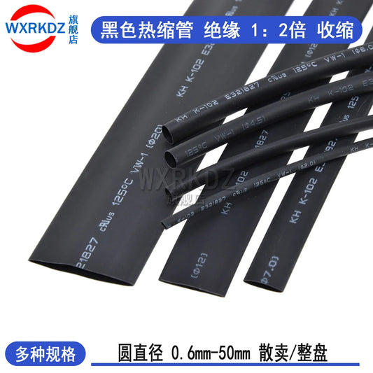 1M Transparent Heat Shrink Tube – 2:1 Shrinkable Sleeving Wrap for DIY Wire (6-25mm)
