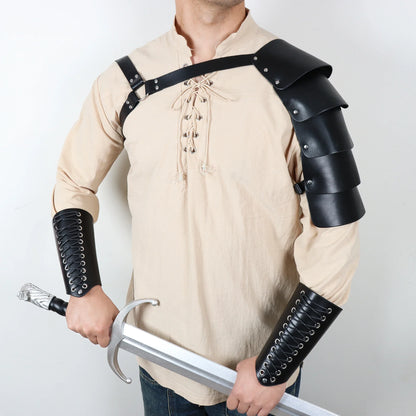 Medieval Viking Sword Belt Pouch – Retro Embossed Arm Guards for Knight Costume & Cosplay Accessories