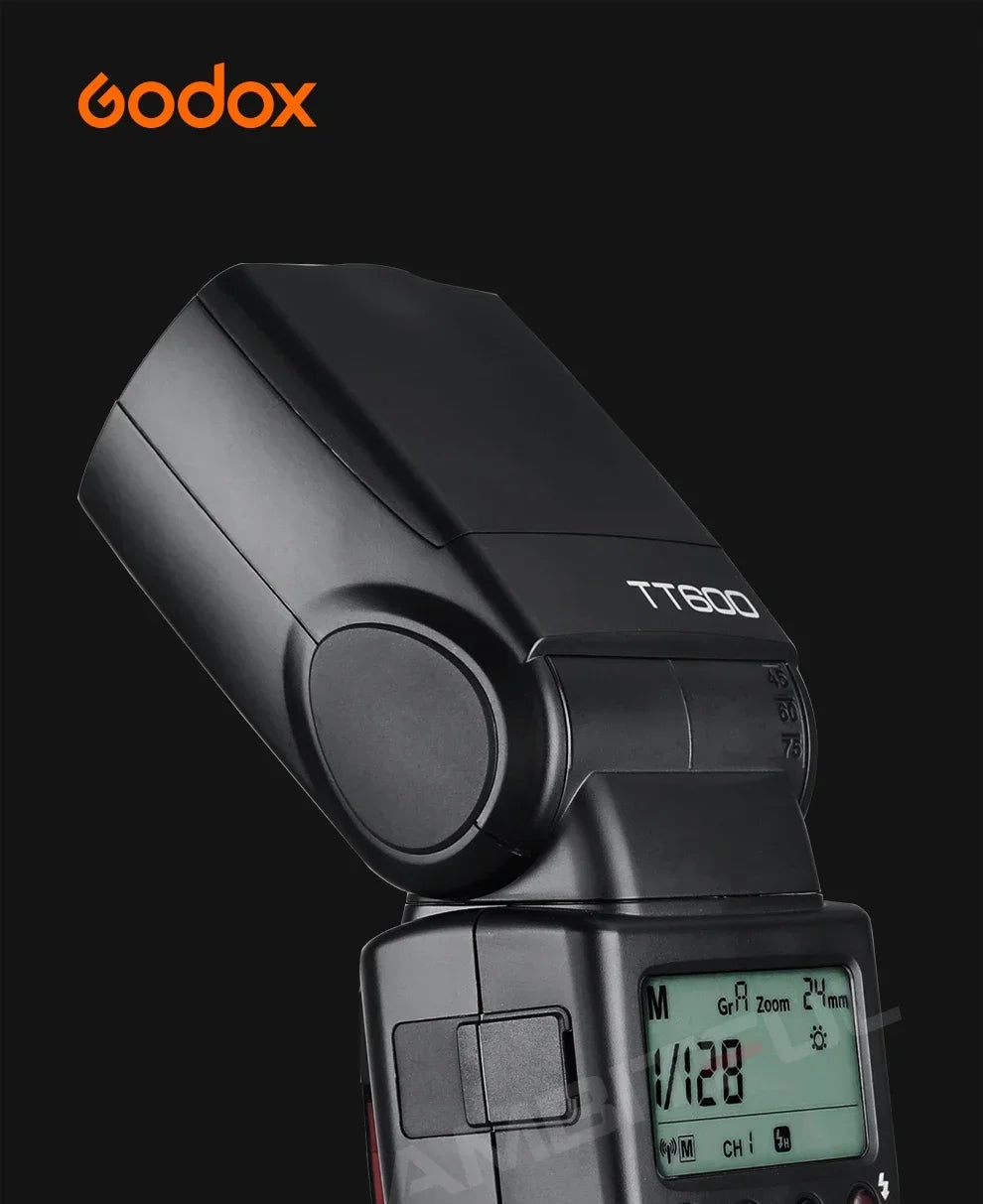 Godox TT600 2.4G Wireless Camera Flash – GN60 Speedlite Master/Slave for Canon, Nikon, Sony, Pentax, Olympus, Fuji, Lumix