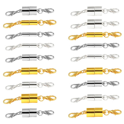 Magnetic Jewelry Clasp - Strong Metal End Connectors with Lobster Clasp for DIY Bracelets & Necklaces