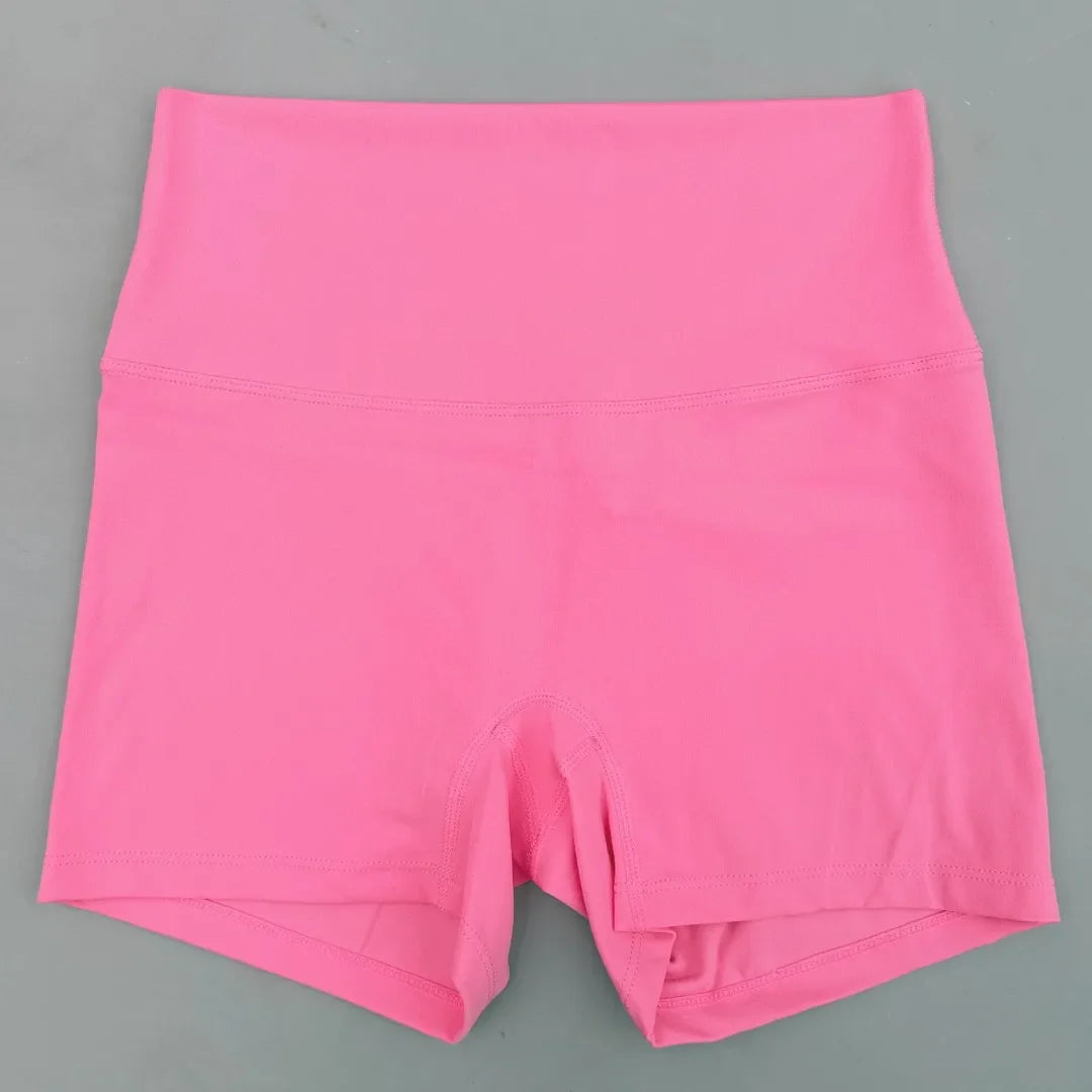 Women’s High Waist Fitness Shorts – Sexy Solid Color Yoga & Cycling Athletic Shorts Squat Proof Workout Training Activewear