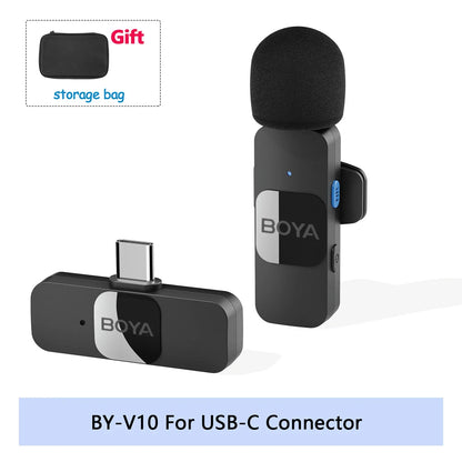 BOYA BY-V Wireless Lavalier Microphone – Professional Mini Mic for iPhone, iPad, Android, Live Broadcast, Gaming, Recording & Vlog