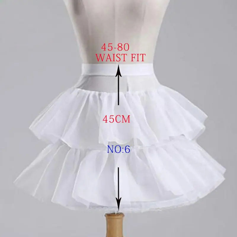 Flower Girls Petticoat Underskirt - Lolita Tutu Skirt for Cosplay, Ballet & Party Dresses