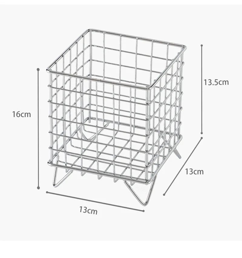 Creative Iron Storage Rack | Large-Capacity Desktop Book and Pen Storage Box | Sundries Organizer for Student Dormitory