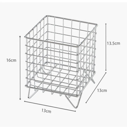 Creative Iron Storage Rack | Large-Capacity Desktop Book and Pen Storage Box | Sundries Organizer for Student Dormitory
