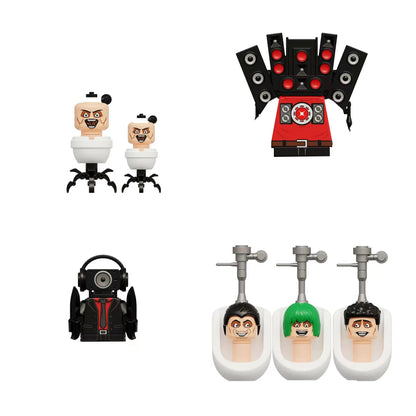 2025 KDL844 Toilet Man Mini Puzzle – Cartoon Bricks Action Figure Building Blocks Toy Gift