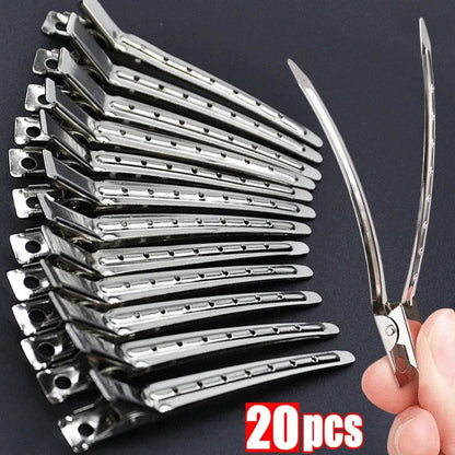 Women’s Metal Hair Care Clips – Steel Hairdressing Sectioning Clamps for Styling & Barber Use