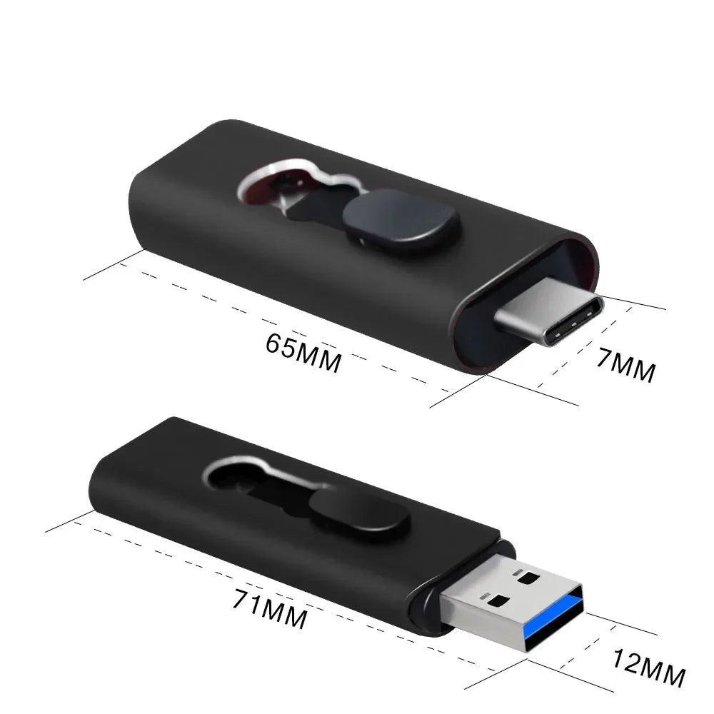 2-in-1 USB 3.0 Type-C OTG Flash Drive – High-Speed Pen Drive 32GB to 256GB