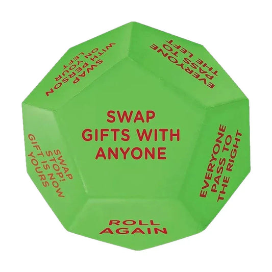2025 Santa Swap Gift Exchange Dice – 3×3in Family Game for Xmas Party & Holiday Gift Exchange
