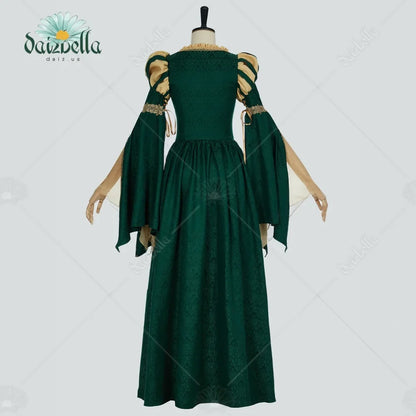 Women’s Renaissance Medieval Dress - Vintage Lace Wide-Sleeve Costume for Renaissance Fairs