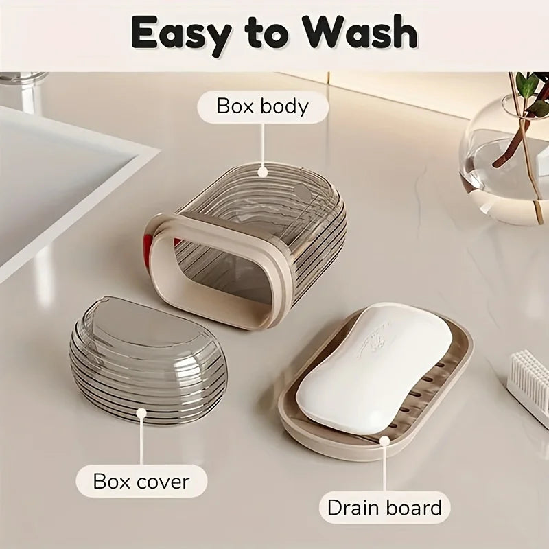 Portable Soap & Toothbrush Holder – Durable Travel Case for Gym, Bathroom, Easy-Clean Essentials