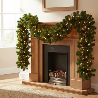 2.7M Christmas Garland – Artificial Pine Rattan Wreath for Tree, Home, Wall, Door & Fireplace Decor