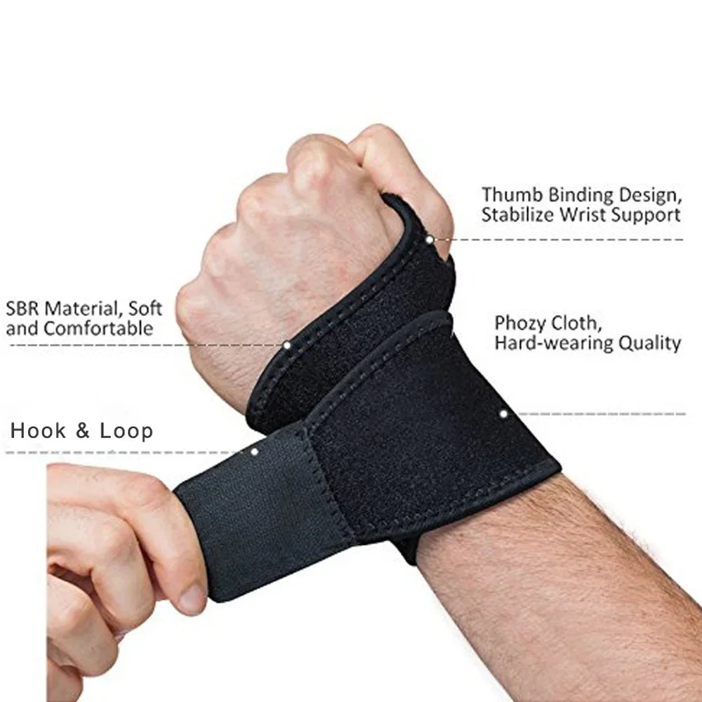 GOMOREON Wrist Guard Brace — Support Band for Carpal Tunnel Pain Relief & Fitness Wristbands