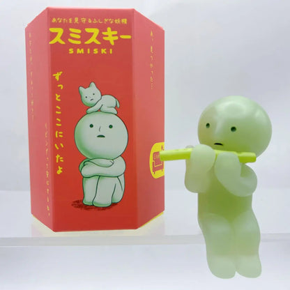 Sonny Angel Smiski Work Series – Mystery Noctilucent Green Doll, Cartoon Action Figures, Desktop Blind Box Model, Gift Toy