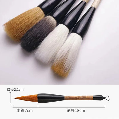Large Chinese Calligraphy Brush – Weasel, Wolf & Bear Hair for Big Character Writing & Spring Festival Couplets
