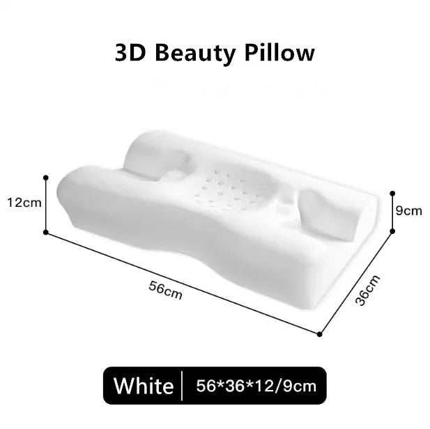 3D Beauty Side Sleep Pillow – Memory Foam Cervical Pillow, Anti-Wrinkle Face Support for Better Sleep