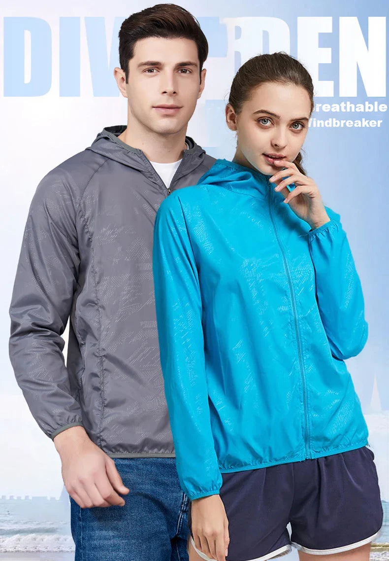 LNGXO Unisex Waterproof Hiking Jacket – Quick Dry Camping Windbreaker, Trekking, Fishing, Anti-UV Rain Coat for Men & Women