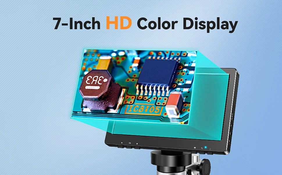 Hayve 7" Digital Microscope – 1200X Zoom, 12MP HD Camera Magnifier for Soldering & Phone Repair