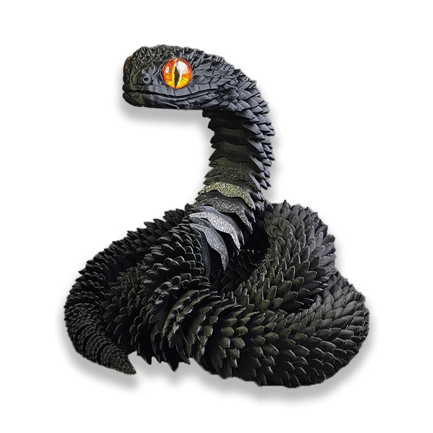 3D Printed Movable Snake Figurine – Realistic Jointed Simulation Ornament for Home & Office, 2025 New Year Craft Gift