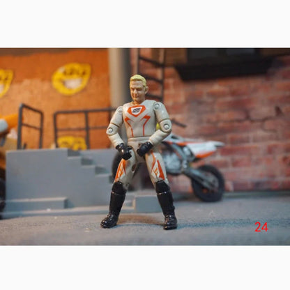 3.75-Inch Male Soldier Motorcycle Driver Figure – 1:18 Scale Off-Road Racer Collectible Model & Static Ornament