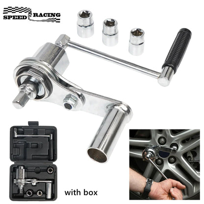 Torque Multiplier Wrench Kit 1/2" – Torsional Lug Nut Remover with 17mm, 19mm, 21mm Sockets