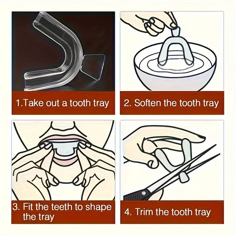 1-4 Pair Unisex Silicone Teeth Aligner – Invisible Dental Tray for Whitening, Straightening & Nighttime Care