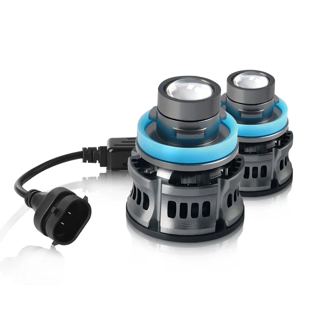 Laser Lens Car Headlight & Fog Light Bulb – H7/H8/H9/H11/9006 HB4 LED, White/Yellow/Ice Blue