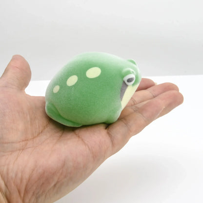 Yell World Capsule Toy – Kinako Mabushi Warabimochi Kawaii Pet Flocked Soft Squeeze Frog Figures