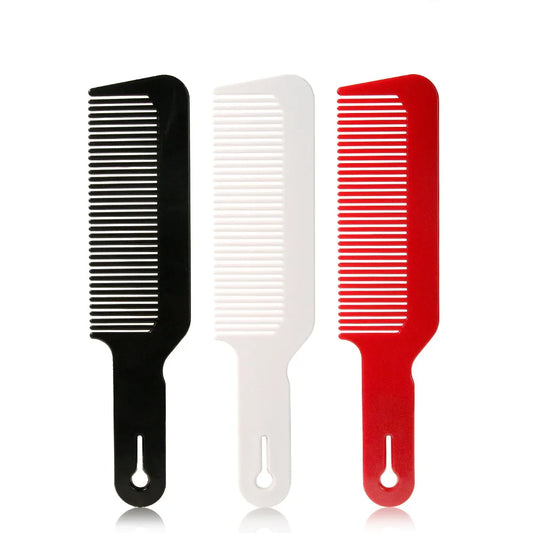 Portable Hairdressing Comb – Wide Tooth Flat Top Clipper Comb for Oil Head Styling & Heat-Resistant Use