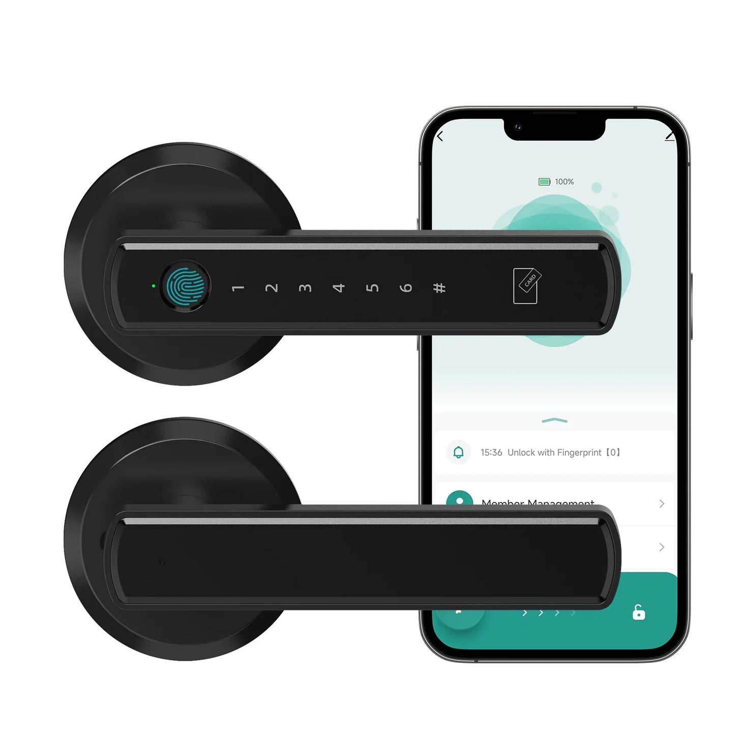 Viladepot Smart Fingerprint Door Lock – App Control, Passcode, & Touchscreen Keypad for Electronic Security