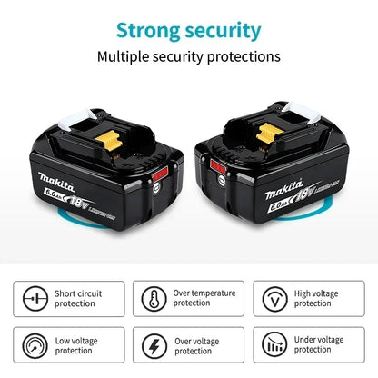 Genuine Makita 6AH BL1860 18V Li-Ion Battery — Replacement for BL1850 & BL1840, Compatible with 18V Screwdrivers, BMS TPCELL