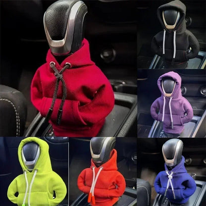Universal Hoodie Car Gear Shift Lever Cover - Sweatshirt Gear Knob & Change Lever Cover, Car Decorations