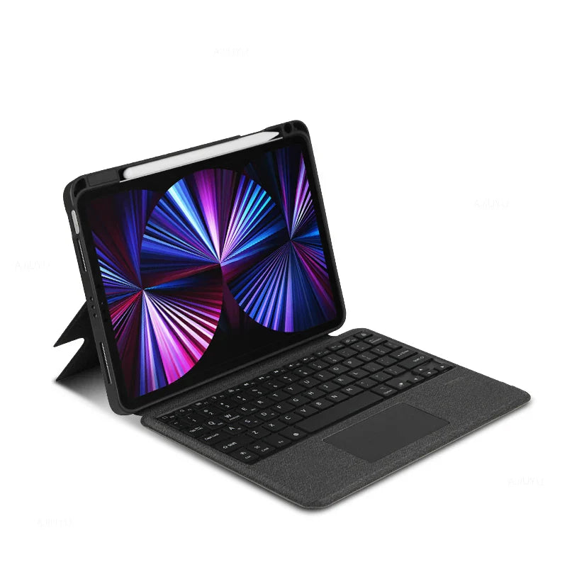 AJIUYU Keyboard Case for iPad Pro 11" & 12.9" (2018-2022) – Backlit Smart Keyboard with TouchPad for iPad Air & 10.2"
