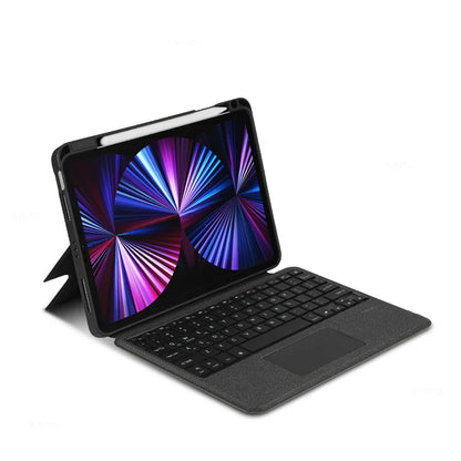 AJIUYU Keyboard Case for iPad Pro 11" & 12.9" (2018-2022) – Backlit Smart Keyboard with TouchPad for iPad Air & 10.2"