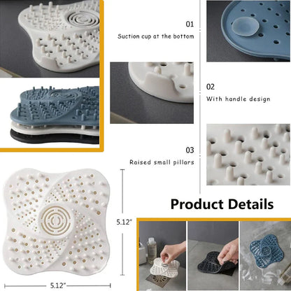Anti-Blocking Hair Catcher and Stopper Plug - Shower Floor Drain Cover, Sink Strainer Filter for Bathroom and Kitchen Accessories