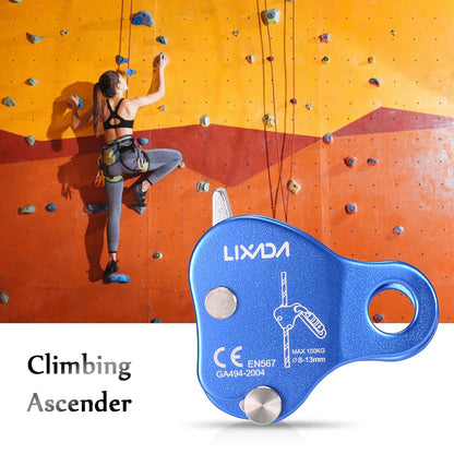 Climbing Ascender Belay Device – Arborist Rope Protection Grip for 8-13MM Outdoor Mountain Climbing Rigging
