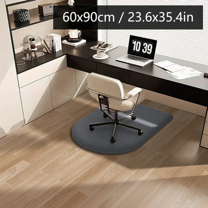Solid Color Flannel Chair Mat – Thickened Soft Floor Carpet for Computer Desk, Swivel Chair, Study & Dressing Table Use