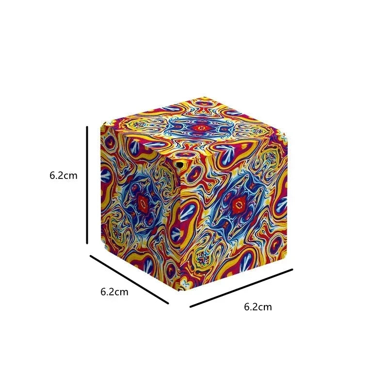 Magic Infinite Cosmic Shasibo Cube — Magnetic Fidget Puzzle Toy, Changeable Anti-Stress Flip Cubic Cube