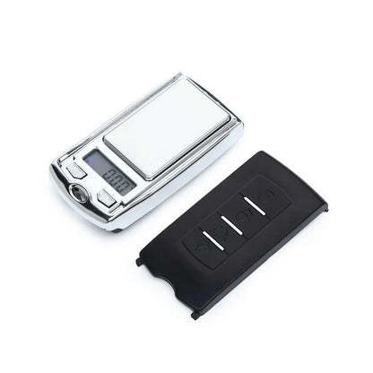 1Pcs Precision Portable Car Key Shape Mini Digital Pocket Gram Scale - 200g/100g Capacity, 0.01g Accuracy, LCD Display, Batteries Included