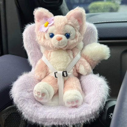 Labubu Car Doll Safety Seat – Kawaii Plush Aromatherapy Air Freshener for Ob11 & Dolls up to 18cm