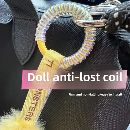2PCS Labubu Silicone Anti-Drop Keychain Rope – Colorful Buckle Protection Ring