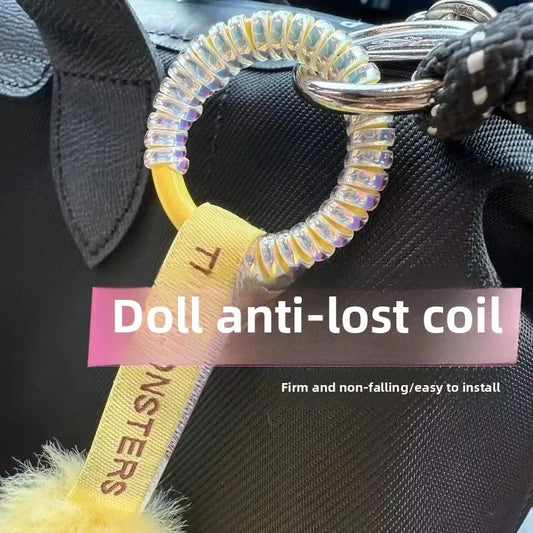 2PCS Labubu Silicone Anti-Drop Keychain Rope – Colorful Buckle Protection Ring