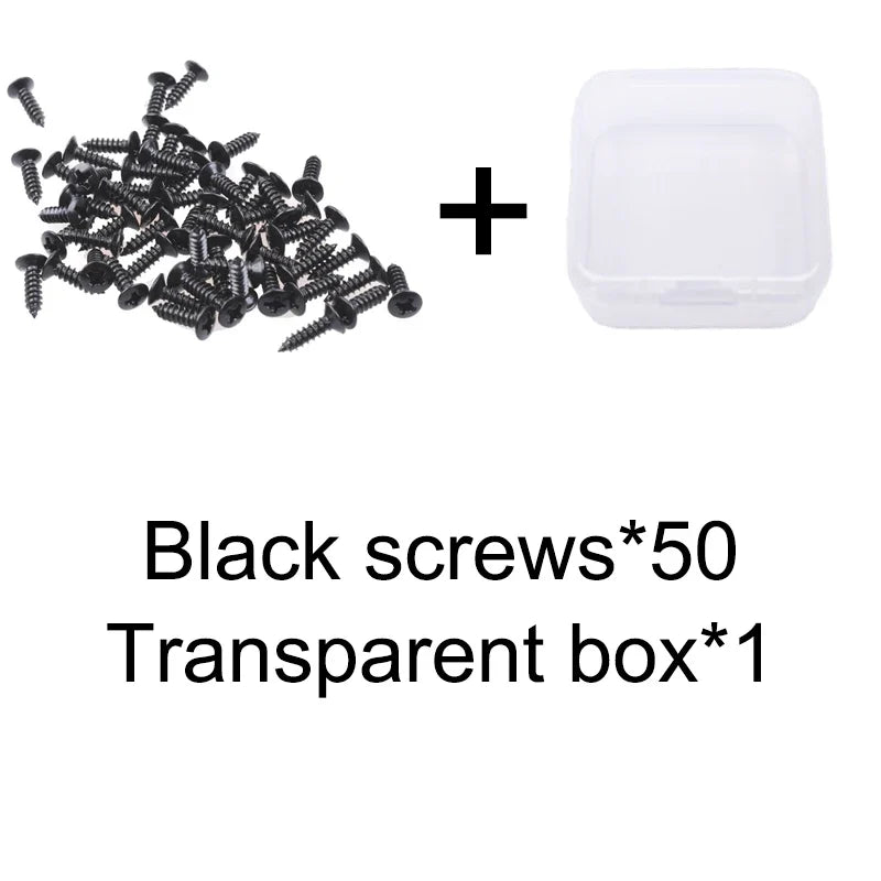 Electric Guitar Bass Pickguard Screws - 3x12mm Protective Plate Rear Cover Screws with Storage Box