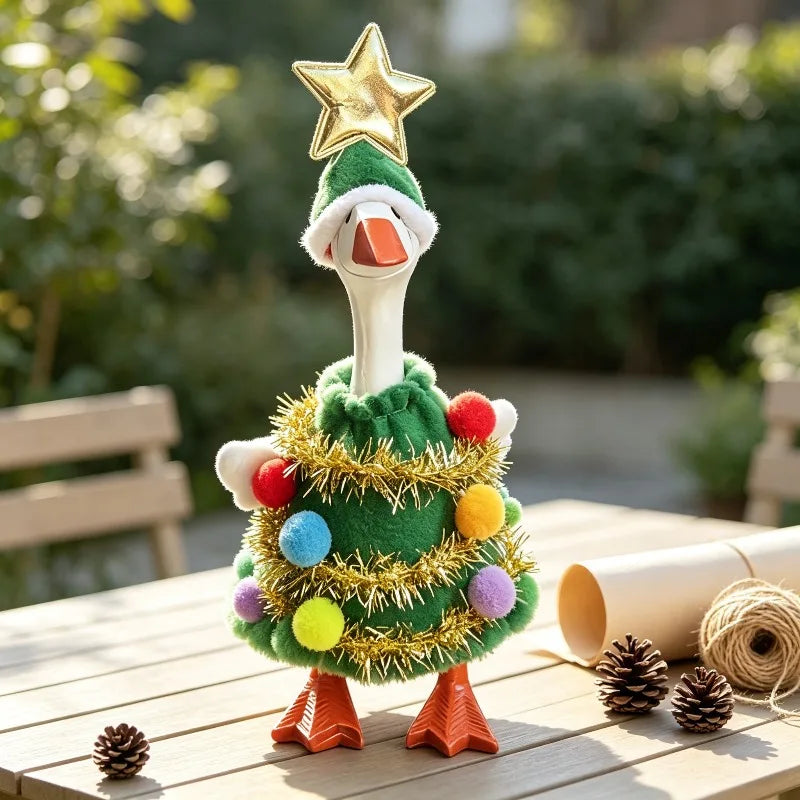 7-Inch Plush Goose Christmas Outfit Set - Soft Cotton Holiday Clothes for Desk Decor & Keychains (Goose Not Included)
