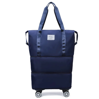 Oxford Cloth Large Travel Bag — Dry & Wet Separation, Detachable Universal Wheel Luggage