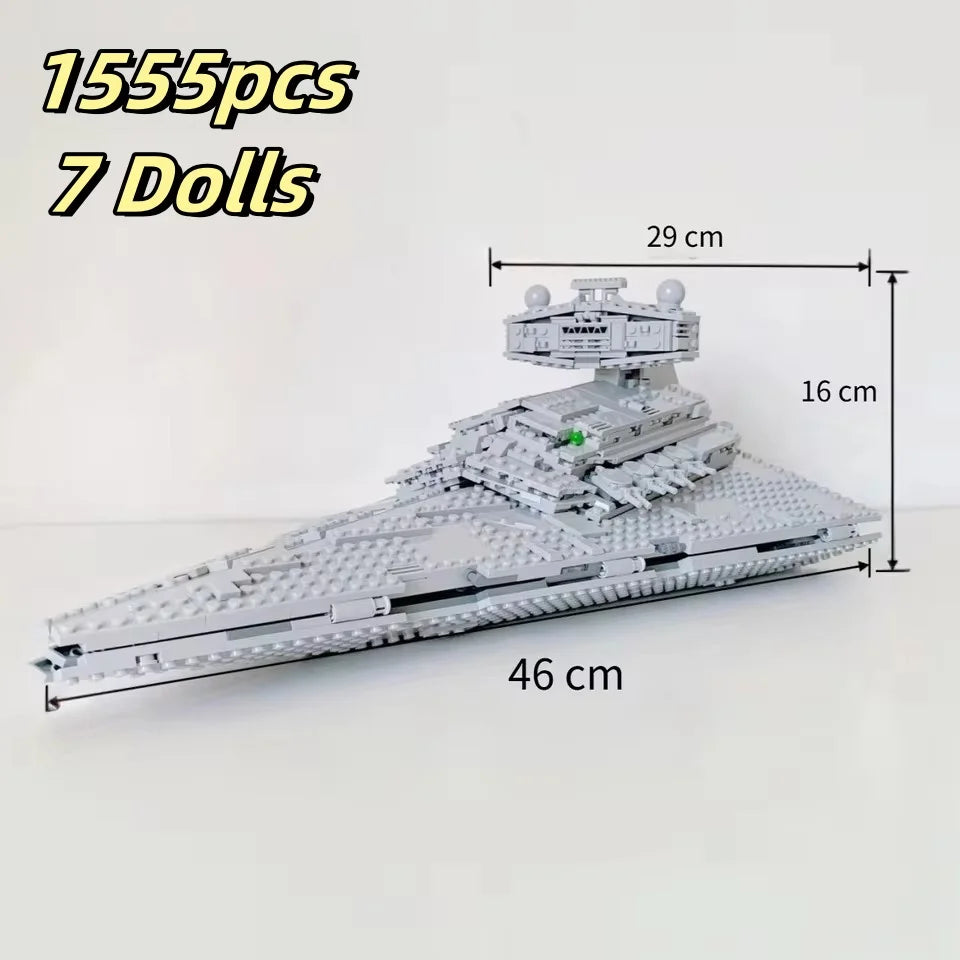 MOC Cosmic Fighter Spaceship Model — Building Blocks Toy Ornament for Children & Boys, Holiday Gift