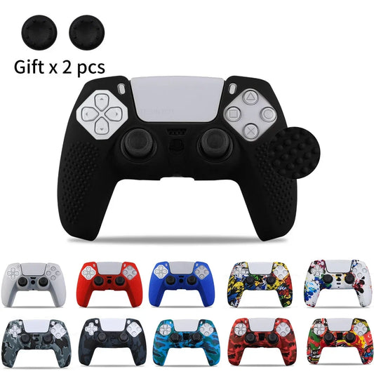 Protective Silicone Cover for PS5 Controller – Anti-Slip Skin Case with Thumb Grips for PS5 Slim Gamepad