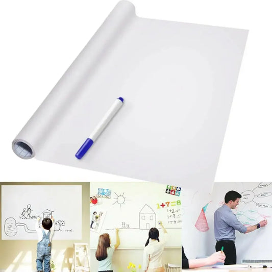 Waterproof Whiteboard Sticker – 45×100cm Reminder Message Board for Teaching, Graffiti, Painting & Notes