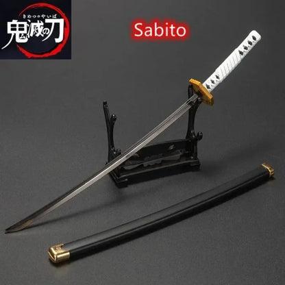 25cm Demon Slayer Metal Katana Sword Toy – Tanjirou Ghost Killer Anime Cosplay Prop & Home Decor Collection